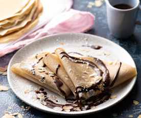 Buckwheat Galettes with Chocolate Sauce