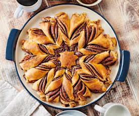 Nuss-Nougat-Stern mit Nutella