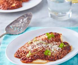 Pescado con salsa de morrón