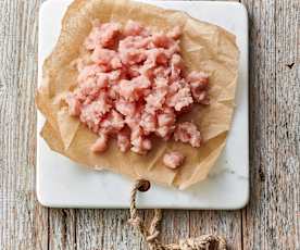 Carne de ave molida (carne blanca, 300 g)