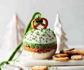 Bola de queso con pesto