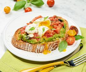 Smashed Avocado Toast with Jammy Eggs