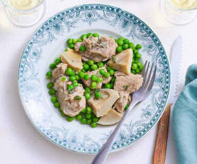 Sauté de veau aux artichauts et petits pois