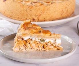Torta de frango com requeijão cremoso