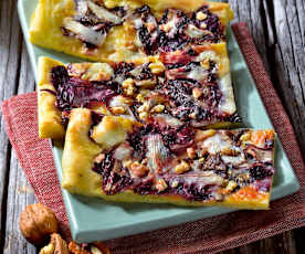 Spelt Flour Pizza with Chicory and Taleggio