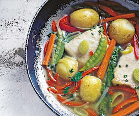Nage de poissons à la coriandre