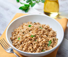 Couscous integrale con lenticchie e menta