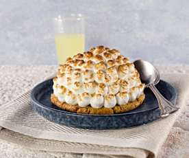 Limoncello-Eisbomben auf Pistazienkeksen