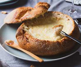 Fondue en pan de payés