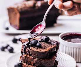 Cake au chocolat et aux myrtilles
