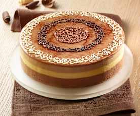 Torta bavarese ai tre cioccolati di Luca Montersino