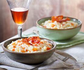 Risotto carote e bacon