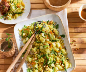 Curry-Couscous-Salat mit grünen Bohnen