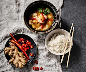 Gamberi in agrodolce sottovuoto