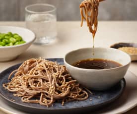 Cold Soba Noodles with Edamame and Dipping Sauce