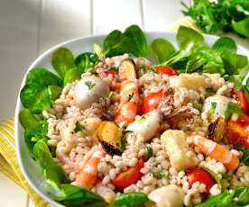 Seafood Salad with Pearl Barley