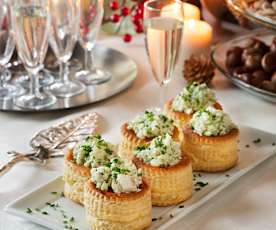 Vol-au-vents mit Kabeljau