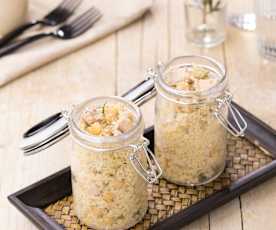 Cous cous integrale con ceci e tonno