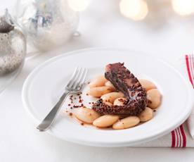 Pulpo con fabes y chorizo al vacío