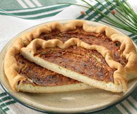 Quiche ai formaggi e erba cipollina