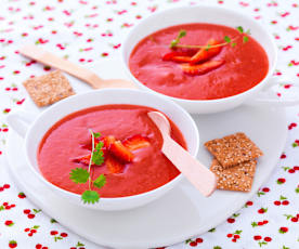 Gaspacho tomate-fraise