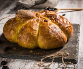 Pane alla zucca con uvetta