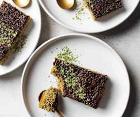 Barritas de avena y matcha al horno