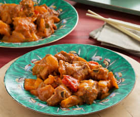 Costillas de cerdo fritas con salsa agridulce - China