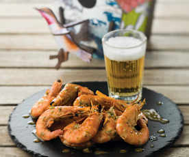 Gambas salteadas