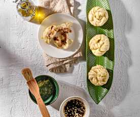 Πιτάκια με κρεμμύδι στον ατμό