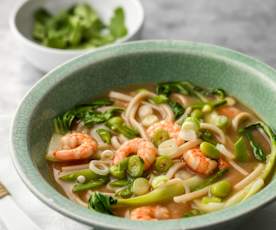 Prawn and Miso Noodle Soup