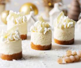 Cheesecakes de chocolate blanco