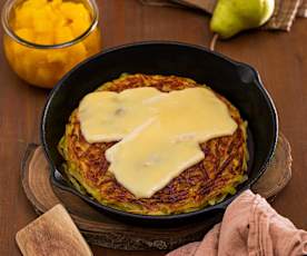 Rösti à la valaisanne et sa compote de poires
