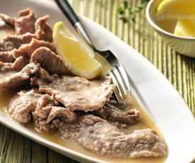 Scaloppine di vitello al limone