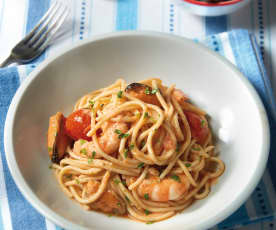 Spaghetti cozze e gamberi