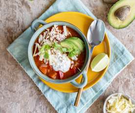 Zupa tex-mex z kurczakiem