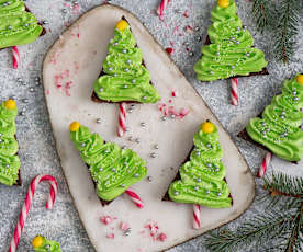 Świąteczne choinki brownie