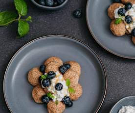 Fitness proteinové knedlíčky s borůvkami