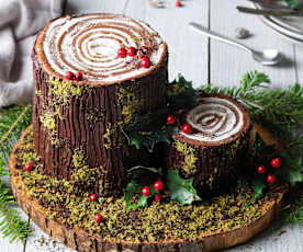 Tronco navideño de chocolate