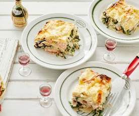 Lachs-Spinat-Lasagne