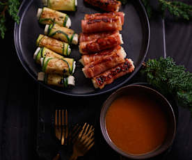 Halloumi BIY com bacon ou curgete