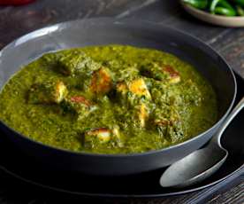 Indyjski ser ze szpinakiem (Palak Paneer)