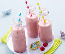 Smoothie banane e lamponi