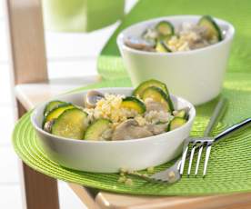 Zucchini-Reis-Topf