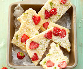 Frozen Erdbeer-Mango-Joghurt-Bars