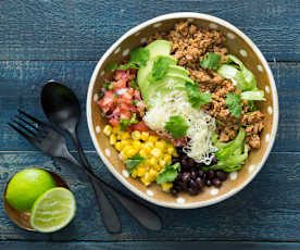 Turkey taco salad bowl