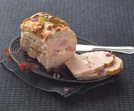 Vepřová terina s nádivkou z kachních prsou a jater