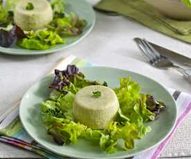 Flan de queso azul para dos