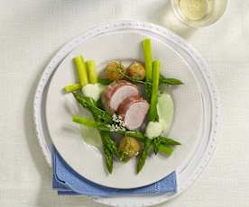 Schweinslungenbraten mit Spargel