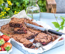 Brownie aux fraises